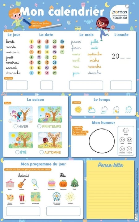 Affiche Mon calendrier