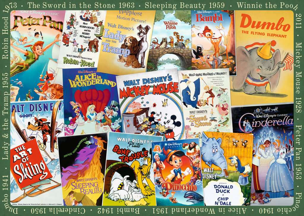 Posters Vintage Disney - Casse-tête de 1000 pièces