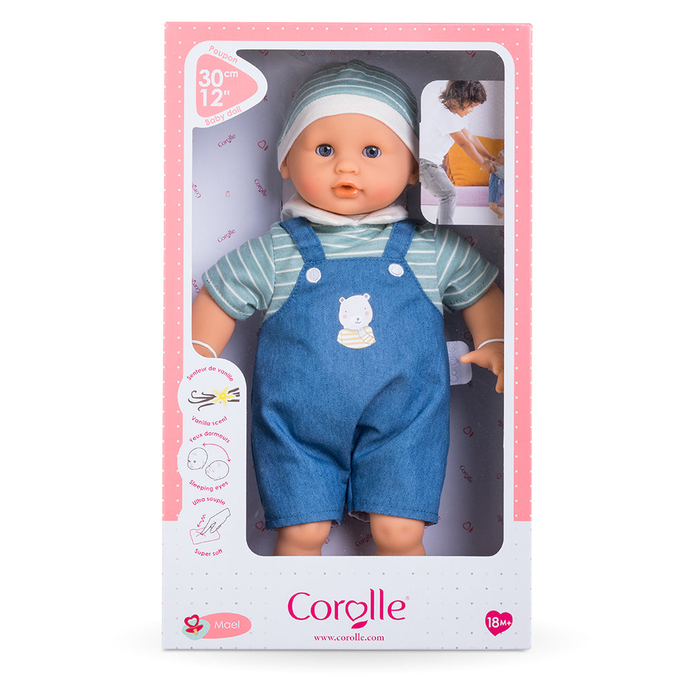 Mon premier Bébé câlin - Maël en salopette (30 cm)