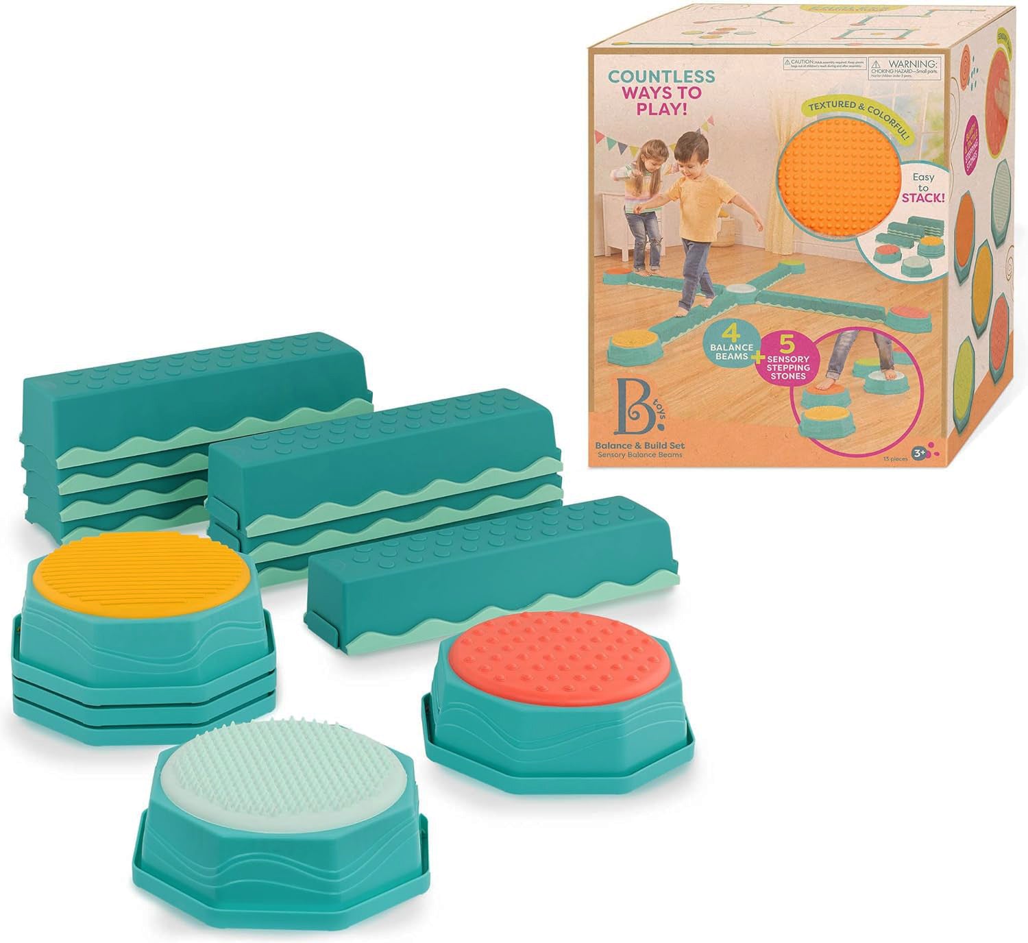 Poutre D'Équilibre Enfant Avec 8 Disques Tactiles - Jouet Sport Équilibre Et Sensoriel Yosamy
