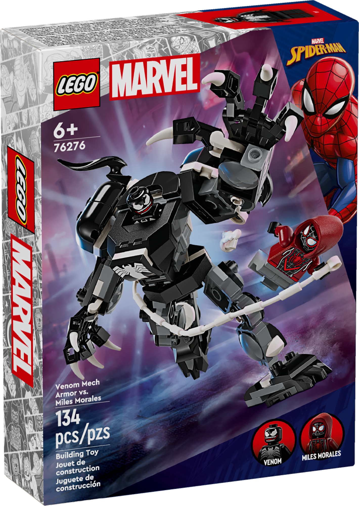 Miles Morales Lego Robot L'armure-robot De Venom Contre Miles Morales