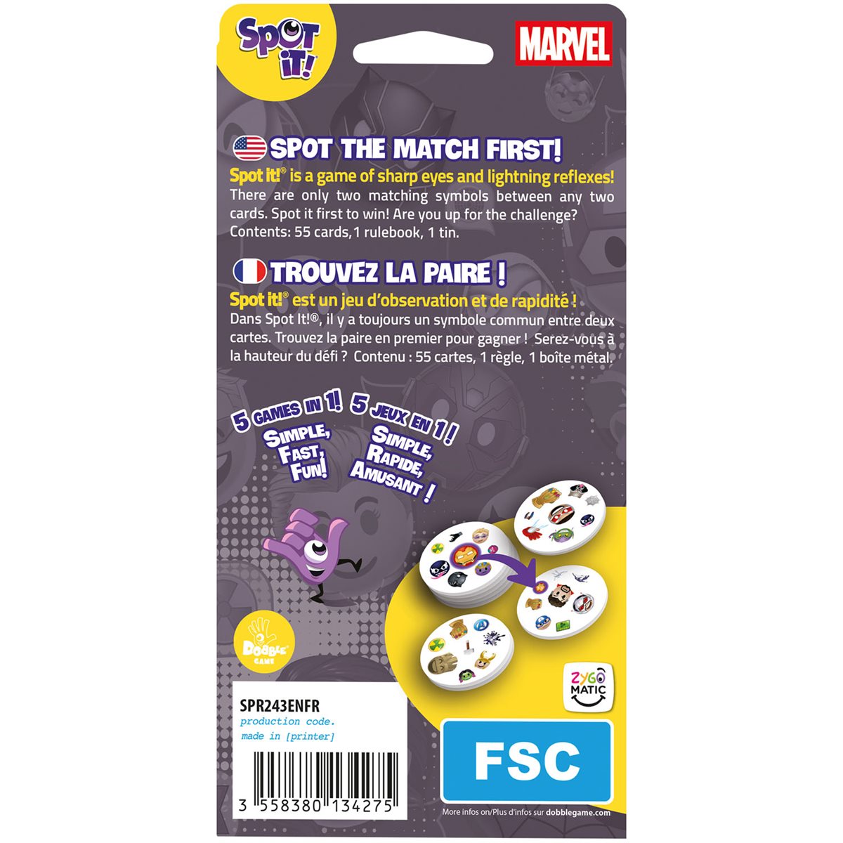 Spot it! Dobble - Emojis Marvel (bil.)