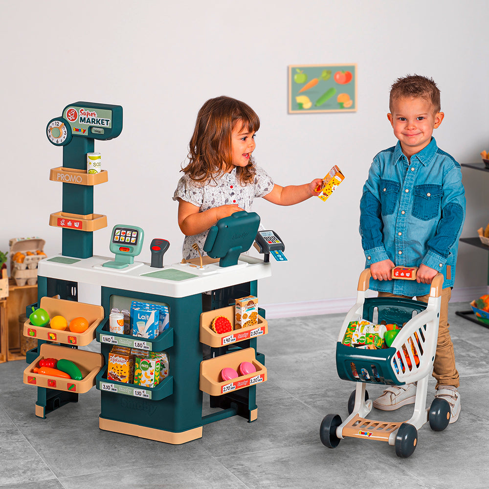 Supermarché avec chariot