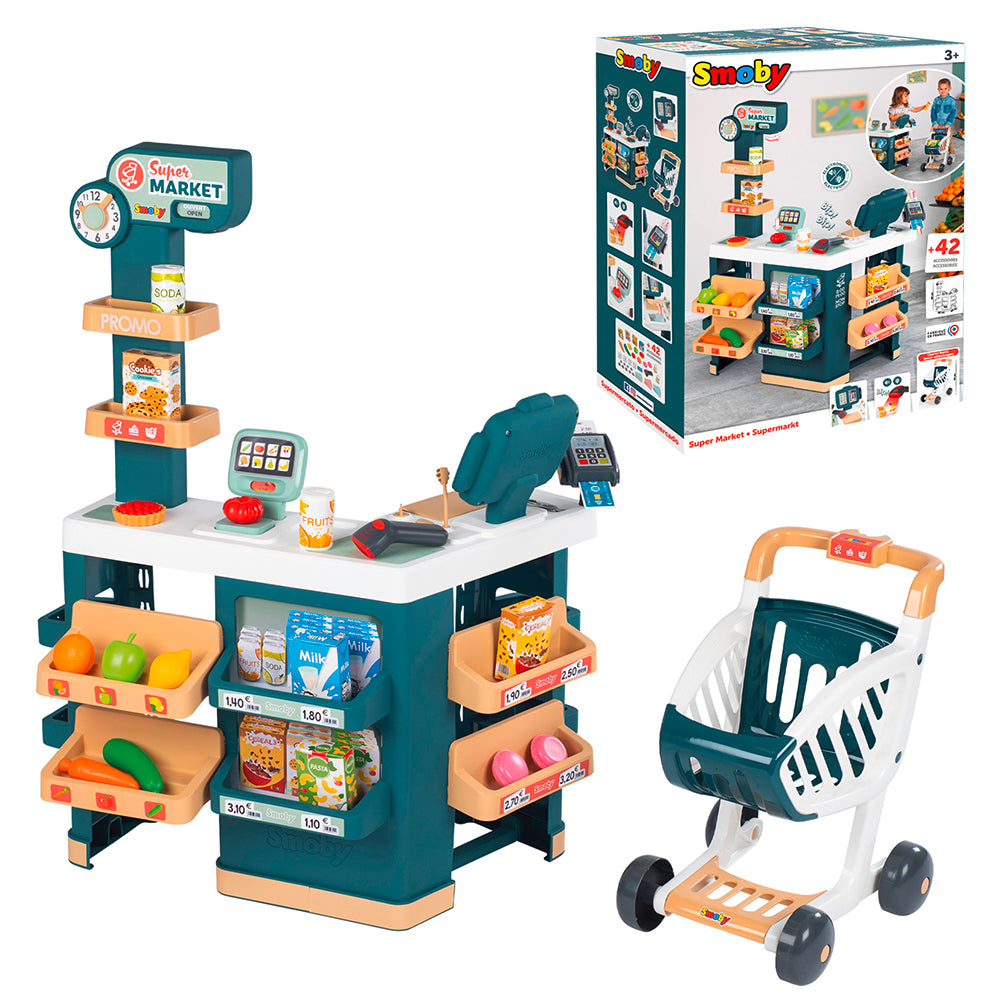 Supermarché avec chariot