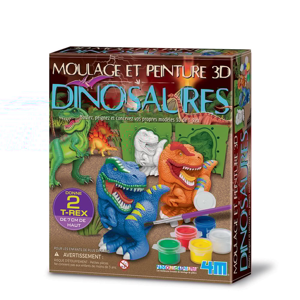 Moulage et peinture 3D dinosaures