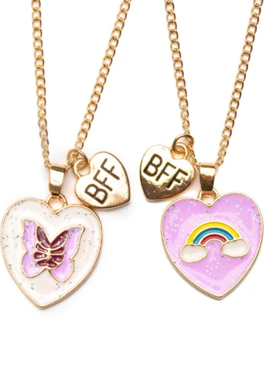 Collier Arc-en-ciel et Papillons BFF assorti