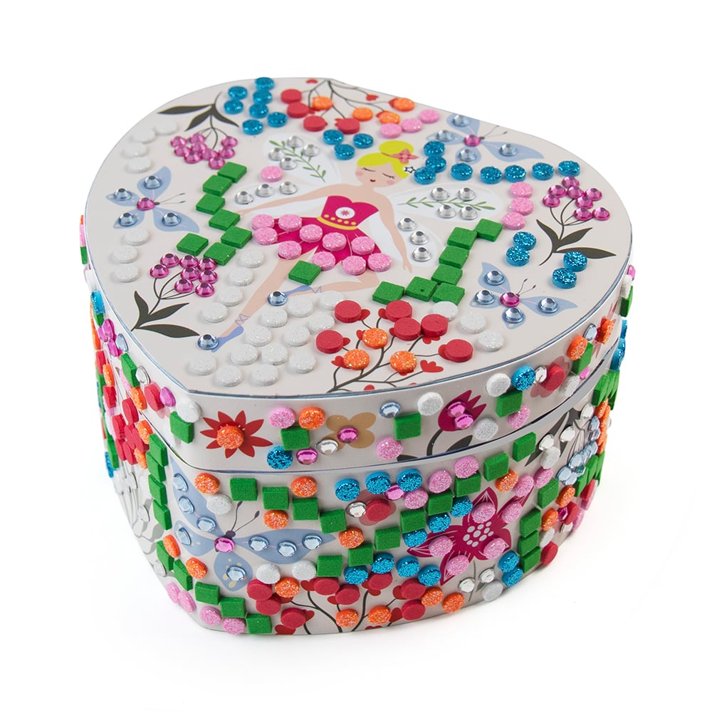 Boîte à musique Cœur Ballerine 3D Mosaïques