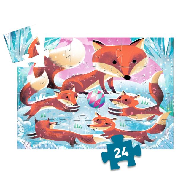 Silhouette puzzle / Ginger, little fox / 24 pcs