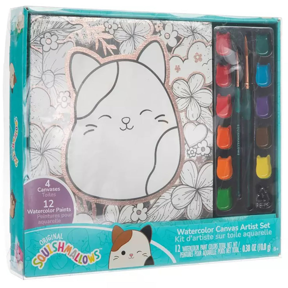 Squishmallows - Kit d'artiste sur toile aquarelle
