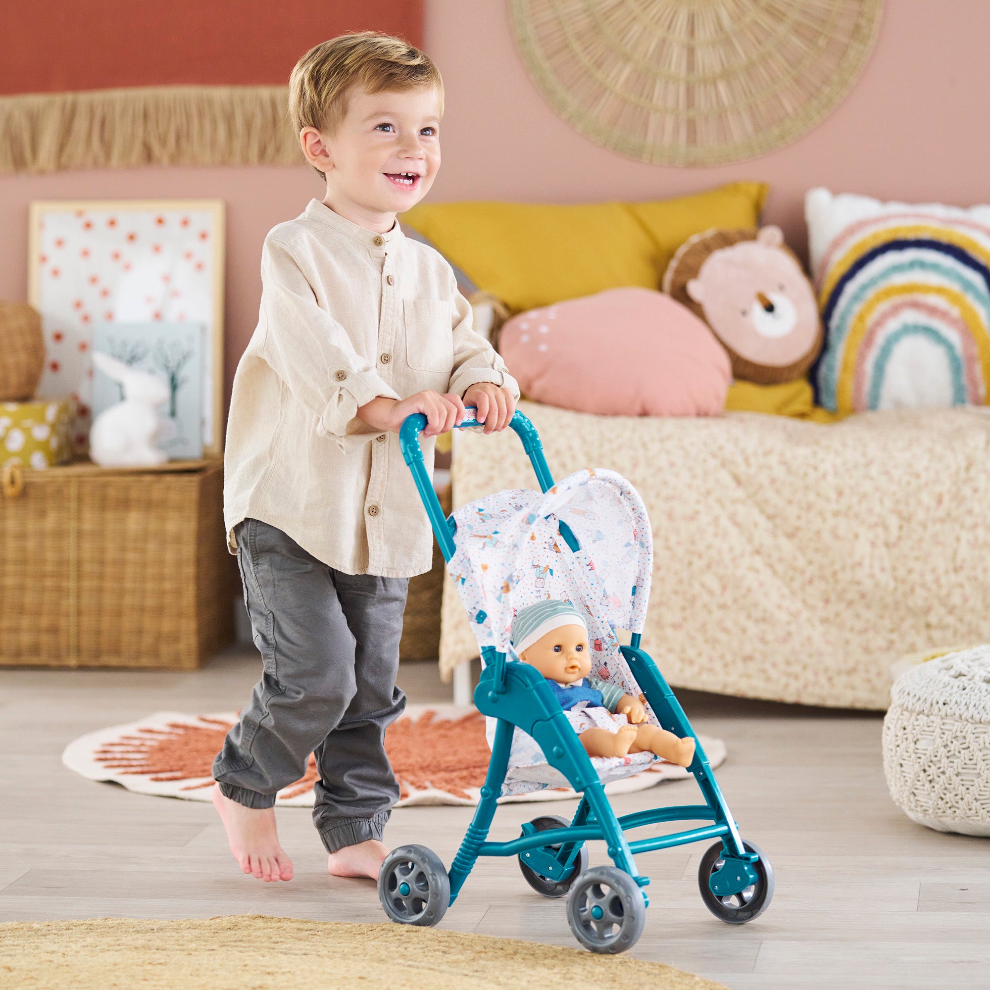 Poussette oursons poor poupon 30 cm