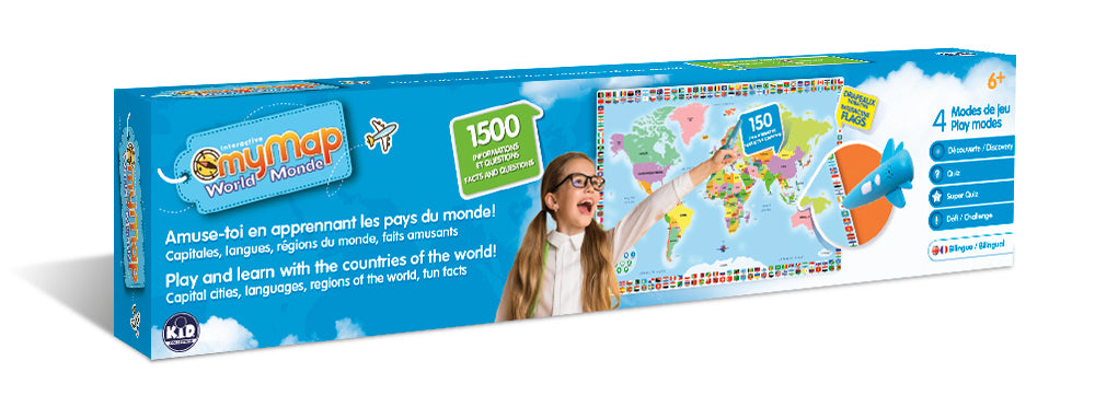 Mappe Monde Interactive - Bilingue