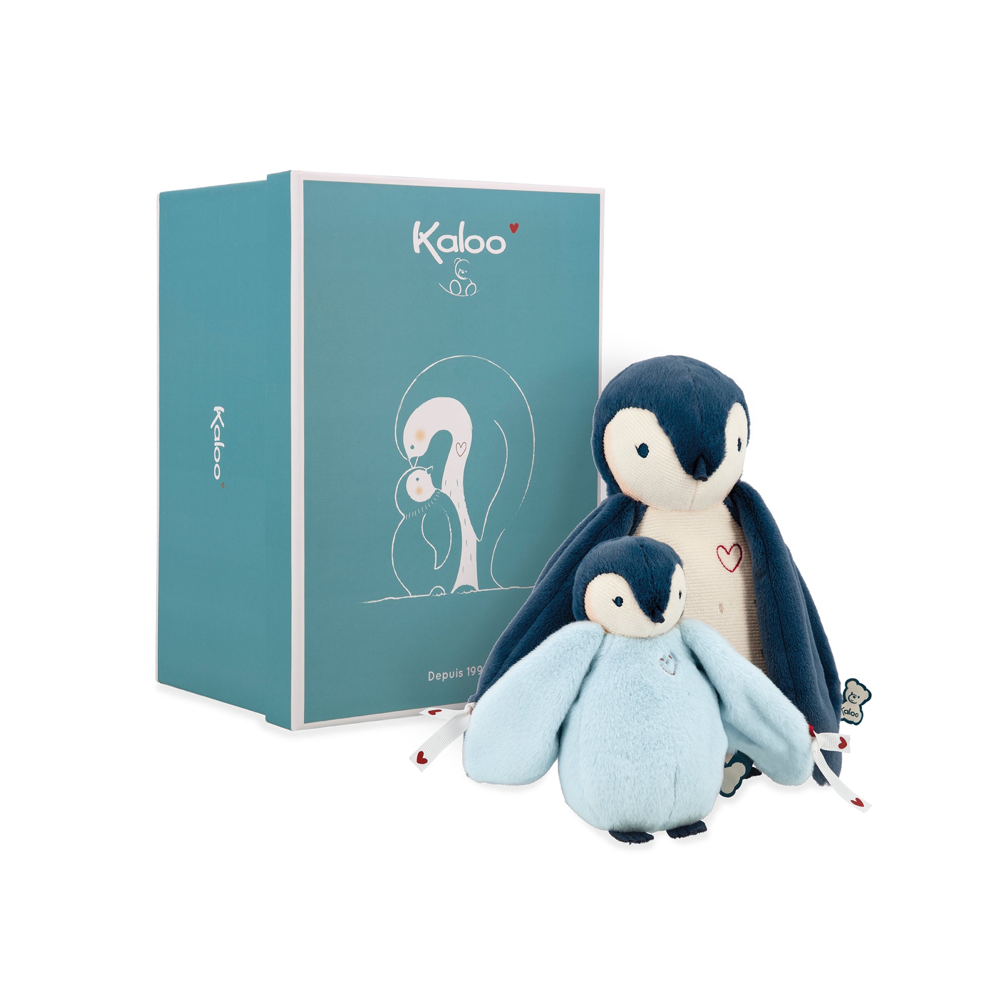 Peluches câlines manchot bleu