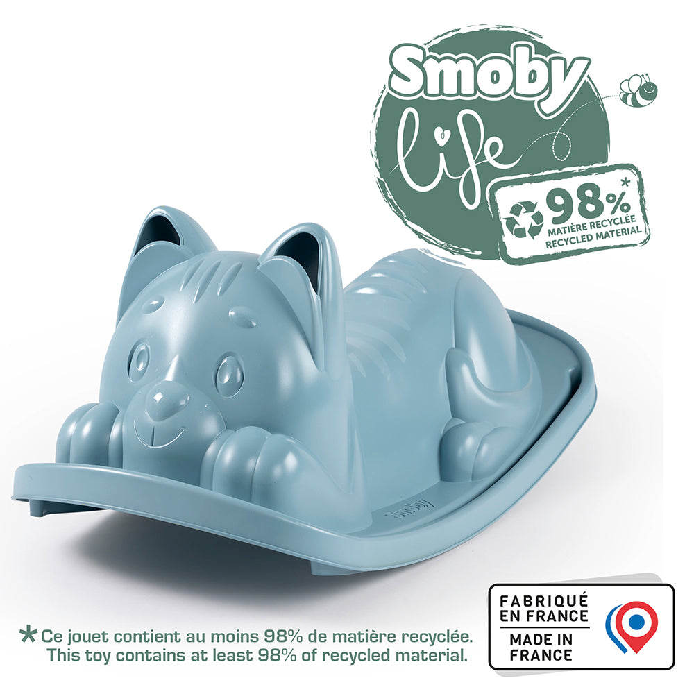 Smoby Life - Fauteuil à bascule-chat bleu