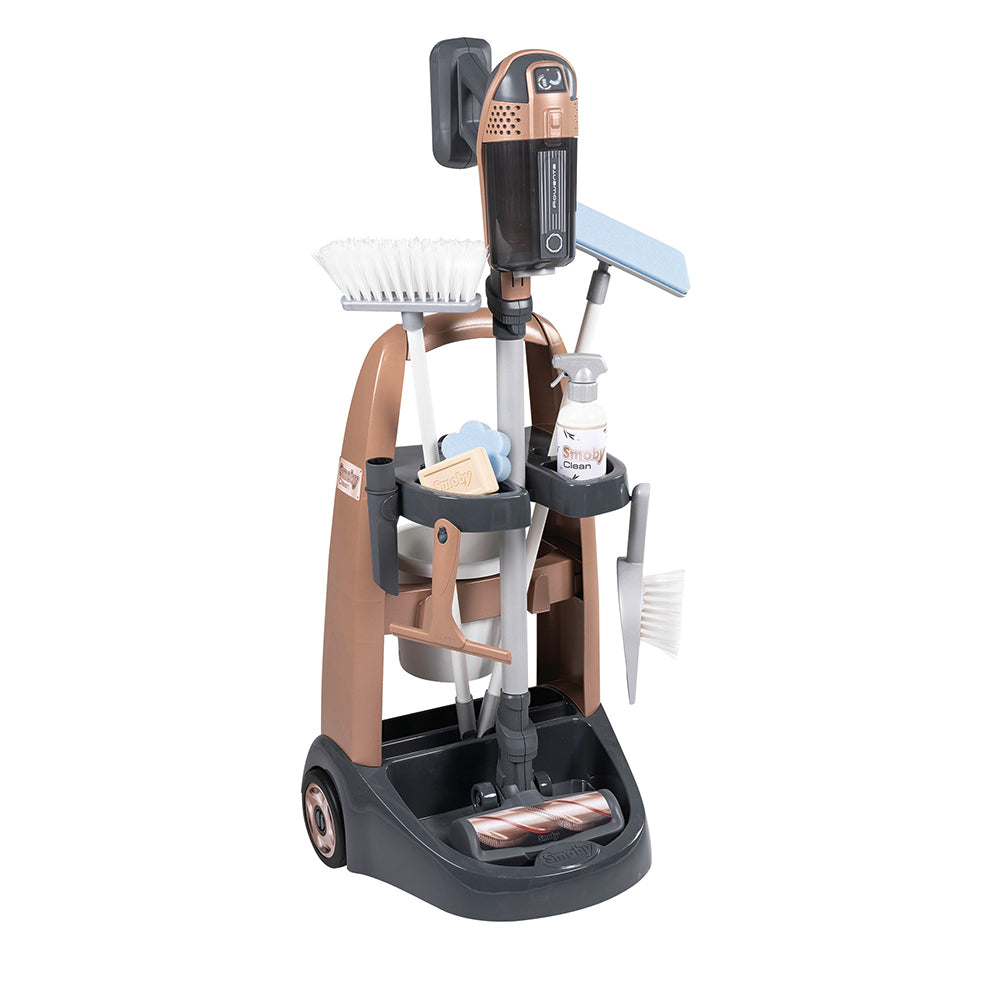 Smoby - Rowenta Chariot Ménage + Aspirateur