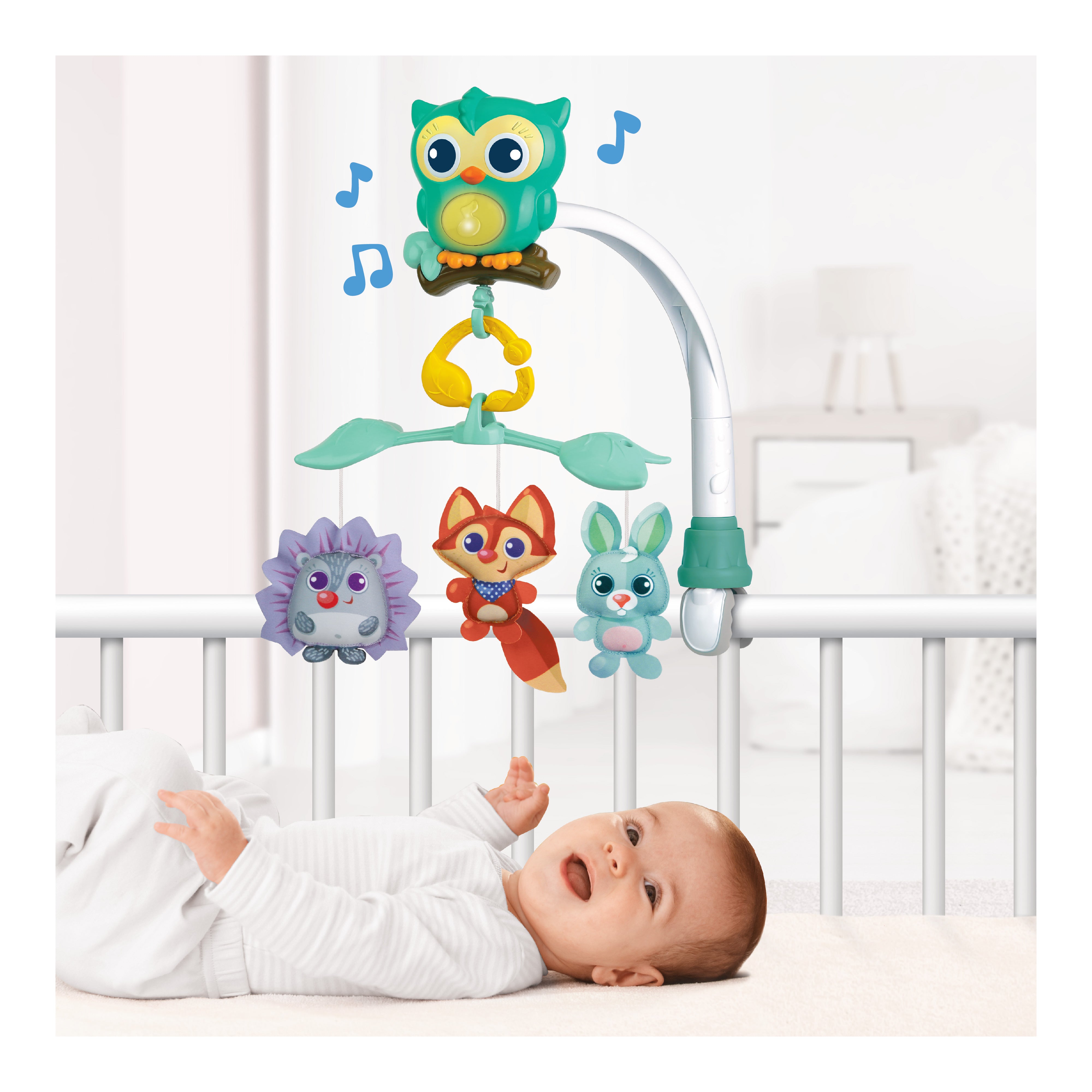 Mobile apaisant 3-en-1 Animaux de la forêt