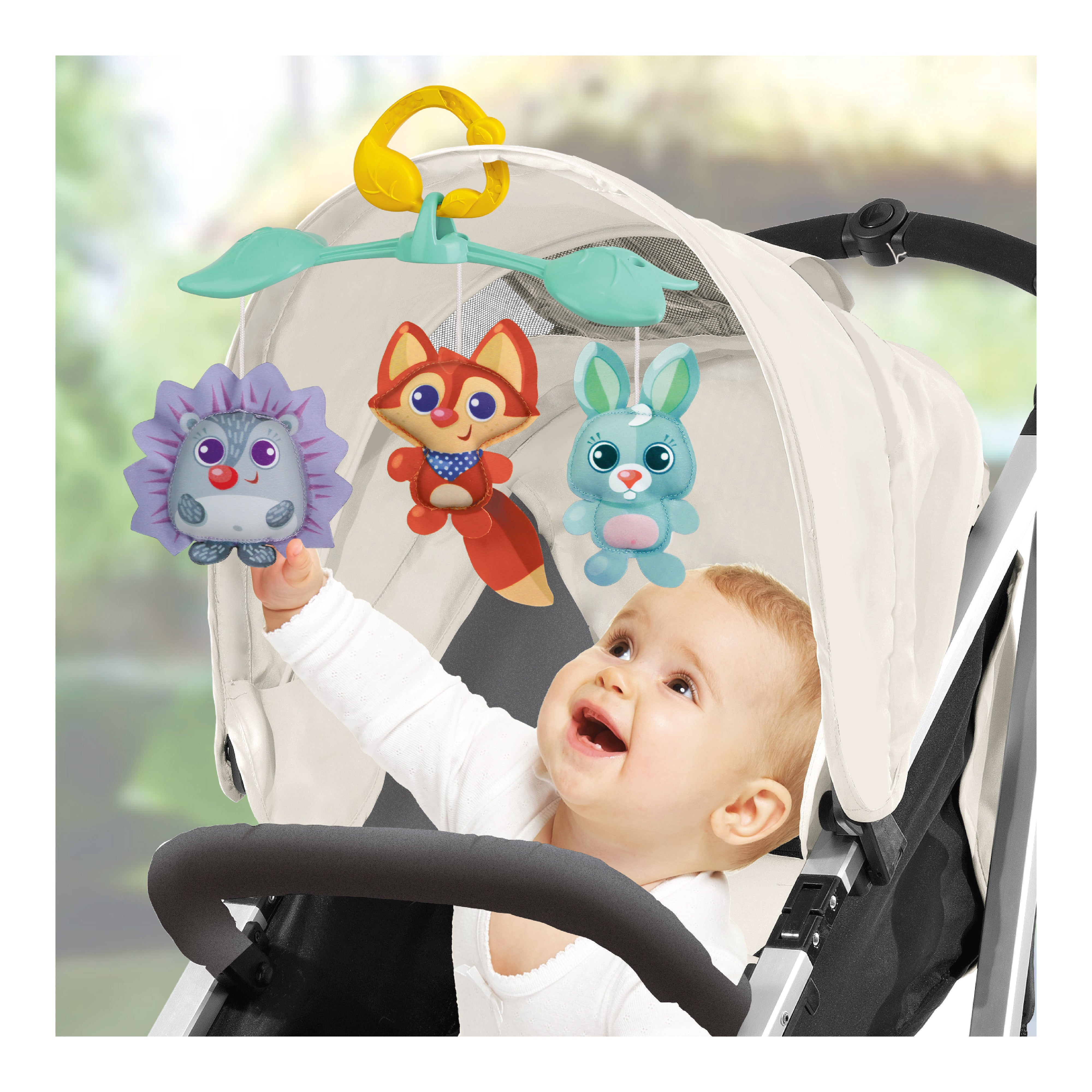 Mobile apaisant 3-en-1 Animaux de la forêt