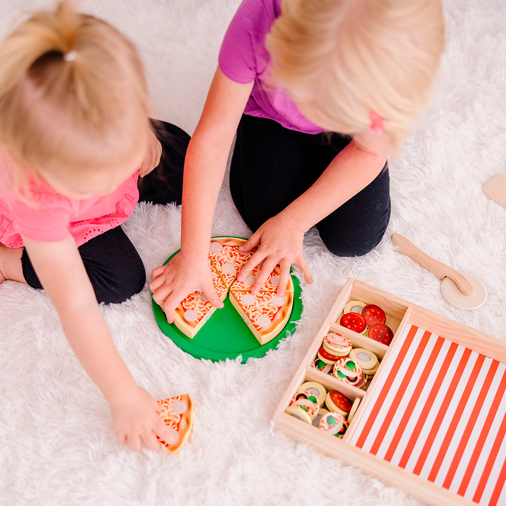 Ensemble de jeu Pizza - Aliments en bois