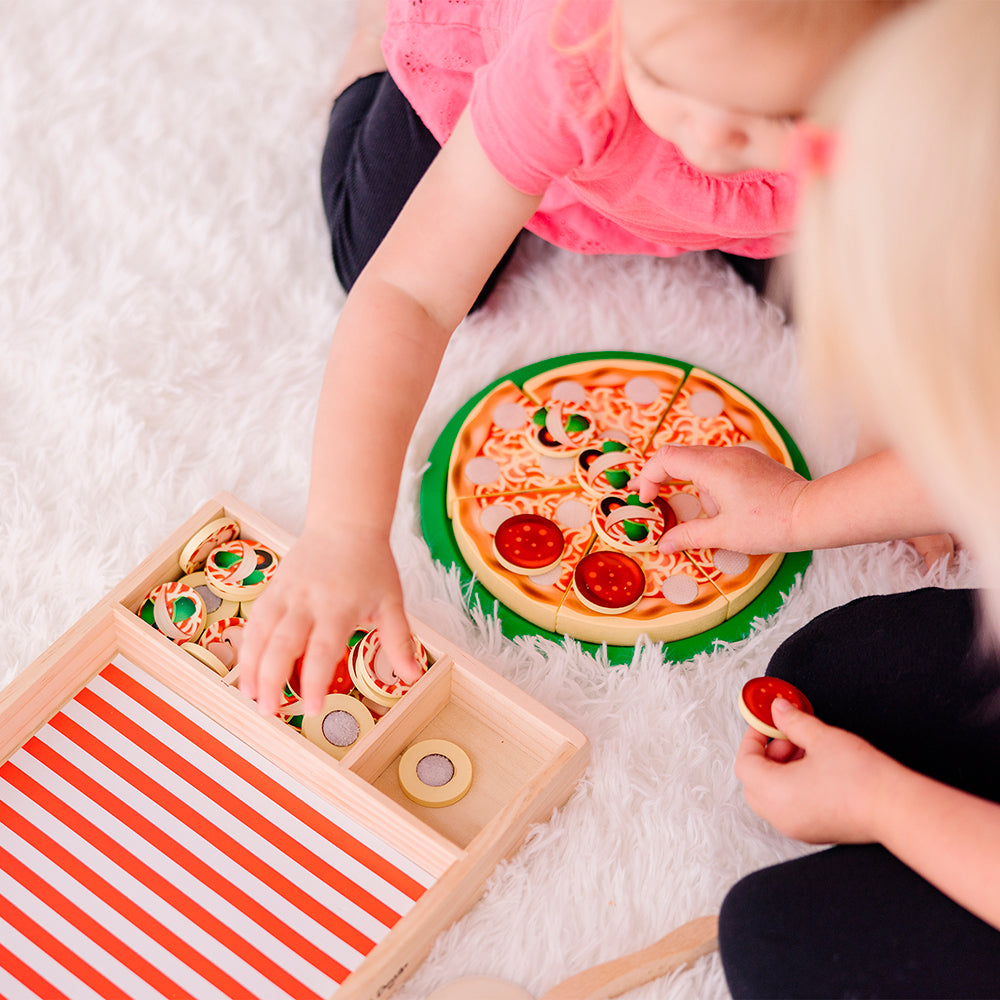 Ensemble de jeu Pizza - Aliments en bois