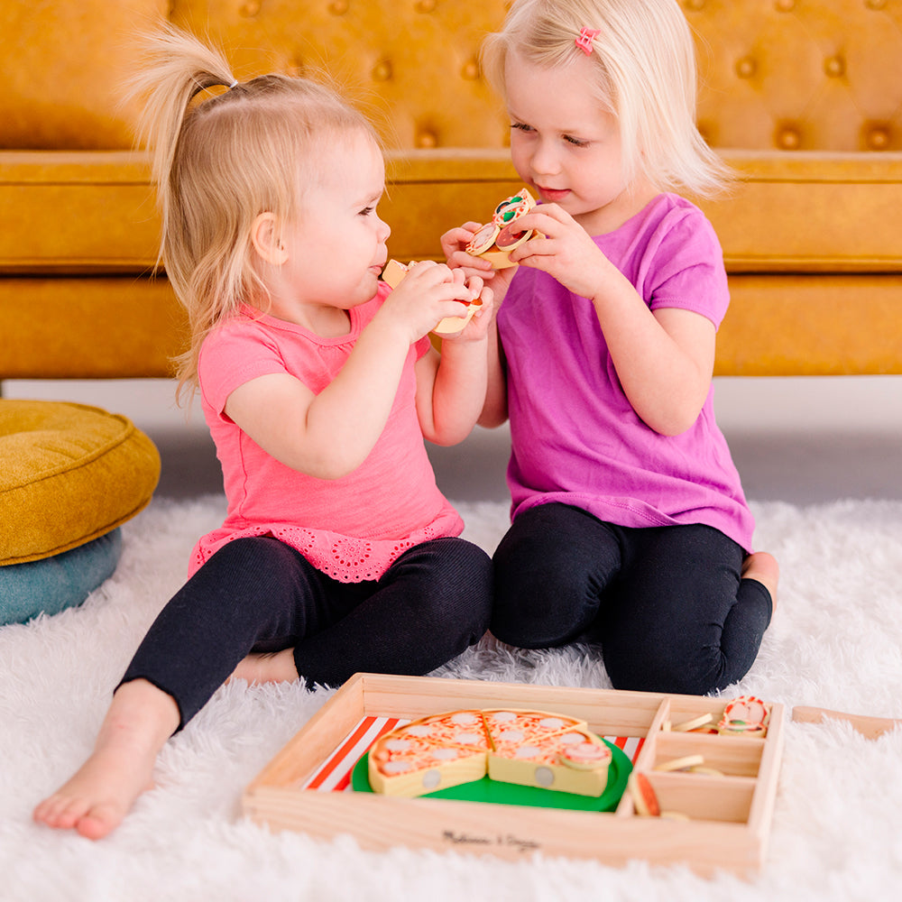 Ensemble de jeu Pizza - Aliments en bois