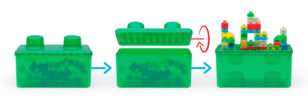 Jelly Blox - Boite de rangement 2-en-1 30 pièces