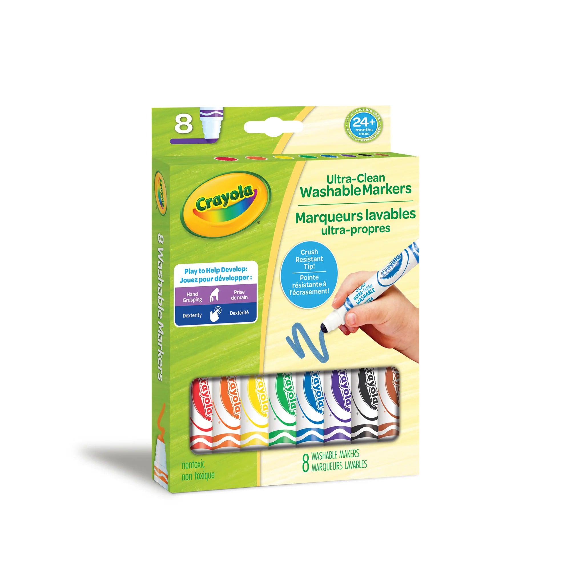 8 marqueurs lavables ultra-propre