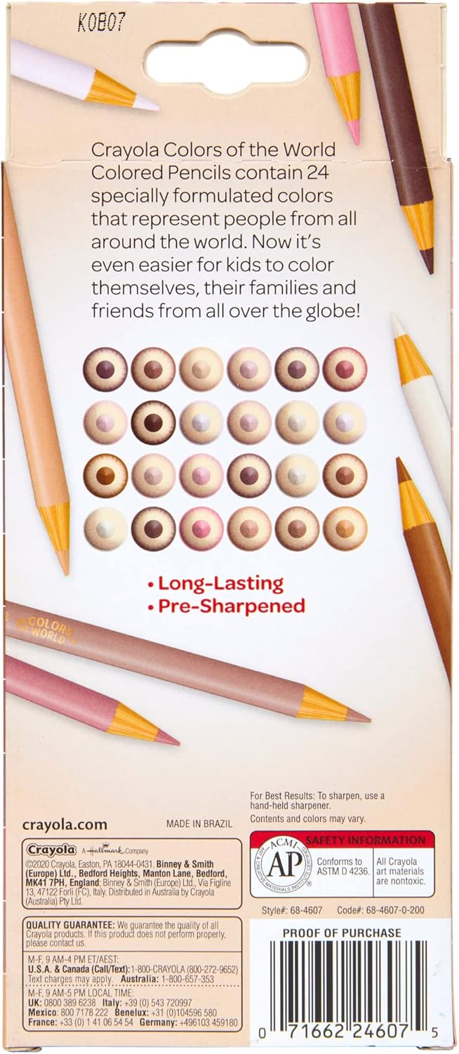 24 Crayons couleurs "Colors of the World"