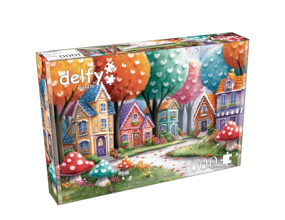 Rainbow colored street, 1000 pièces