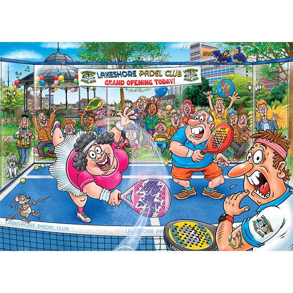 Wasgij Original #49 Panique au padel, 1000 pièces
