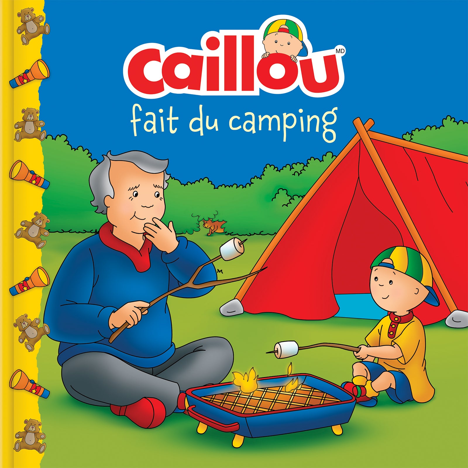 Caillou fait du camping