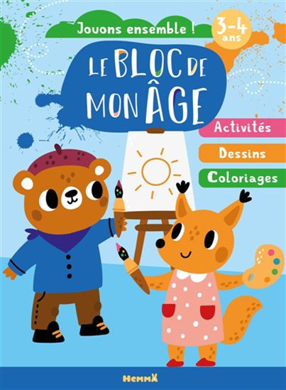 Le Bloc de mon âge 3-4 ans Animaux peintres