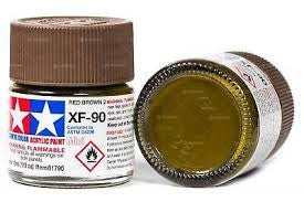 Peinture acrylique 10ml XF-90 Tamiya Red Brown