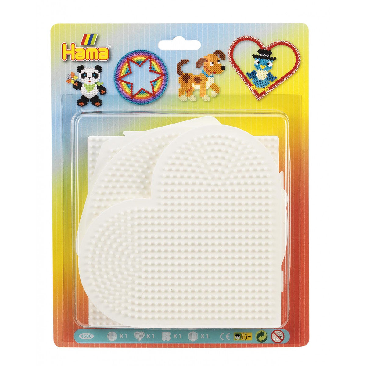 4 plaquettes HAMA de formes diverses