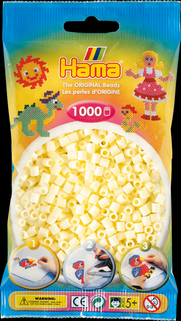 Sac de 1000 billes HAMA, crème