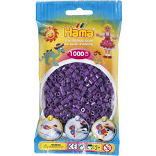 Sac de 1000 billes HAMA, mauve