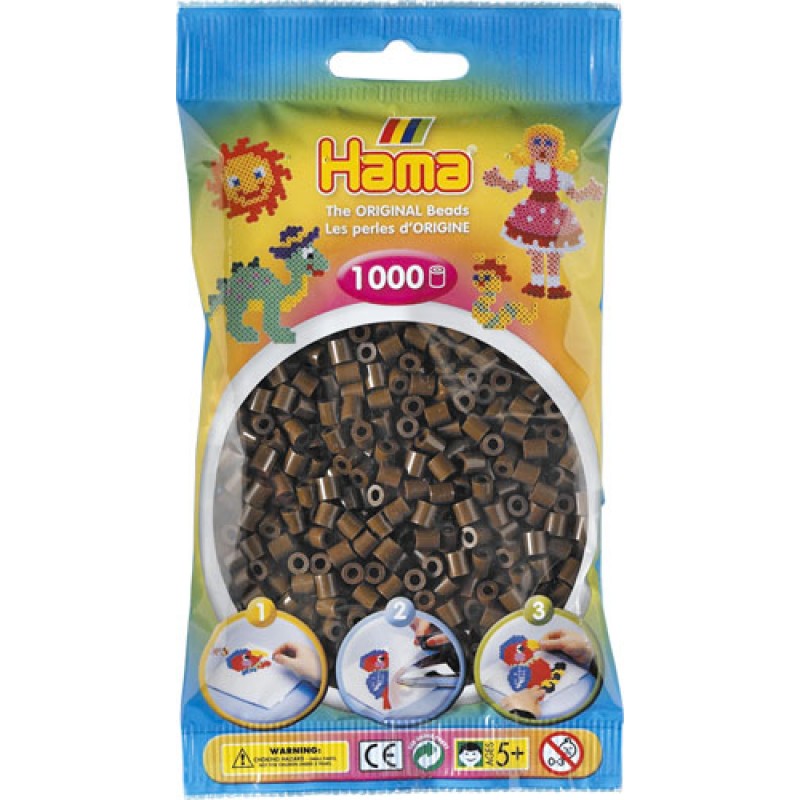 Sac de 1000 billes HAMA, brun