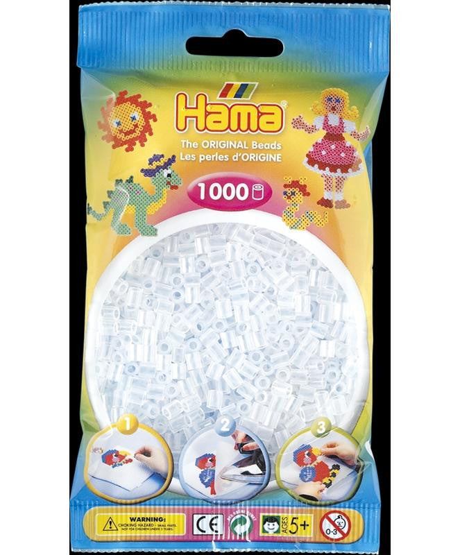 Sac de 1000 billes HAMA, transparent