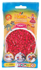 Sac de 1000 billes HAMA, bordeau