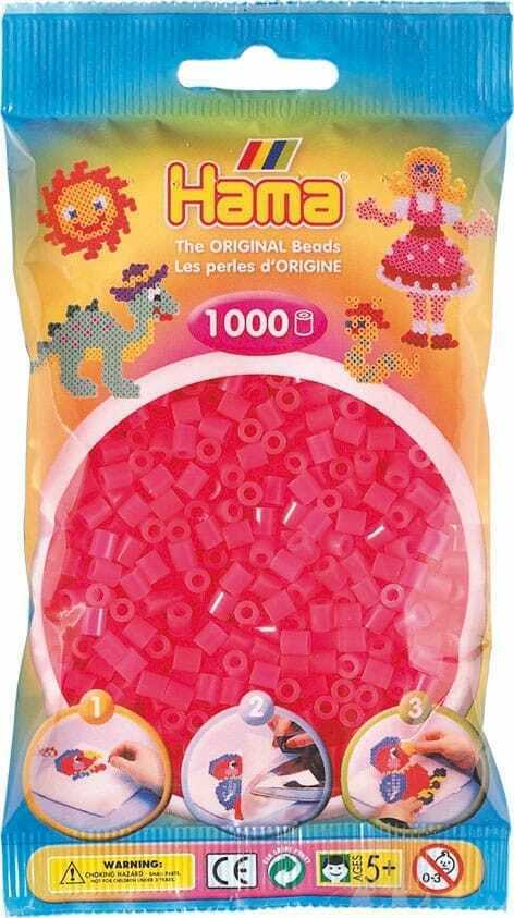 Sac de 1000 billes HAMA, fushia