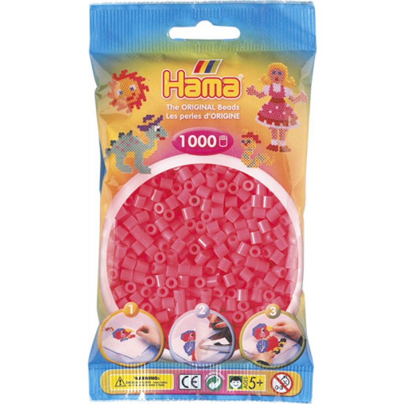 Sac de 1000 billes HAMA, rose cerise