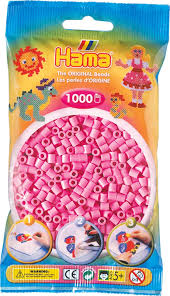 Sac de 1000 billes HAMA, rose pastel