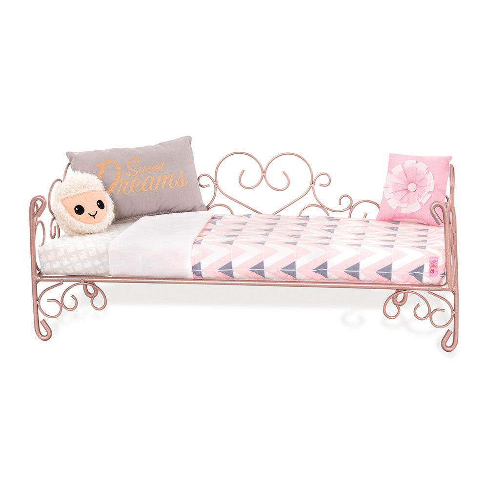 Lit coeurs jaunes Scrollwork Bed