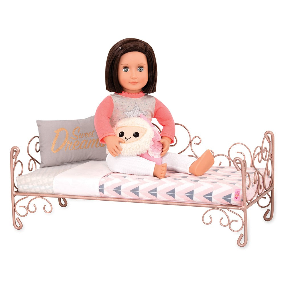 Lit coeurs jaunes Scrollwork Bed