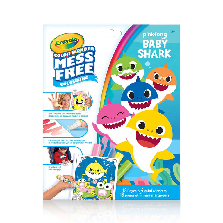 Color Wonder Baby Shark avec 4 marqueurs