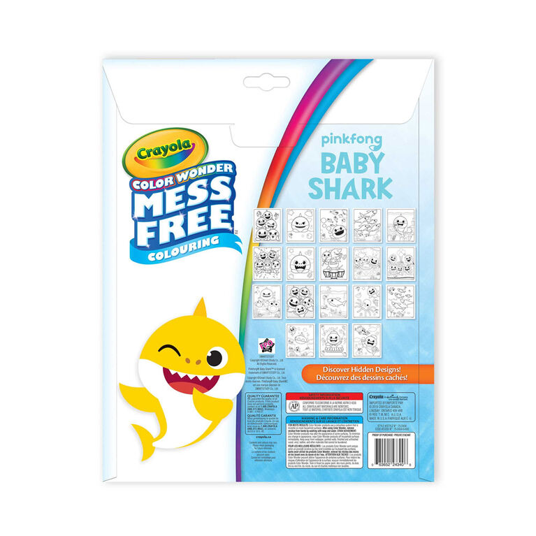 Color Wonder Baby Shark avec 4 marqueurs