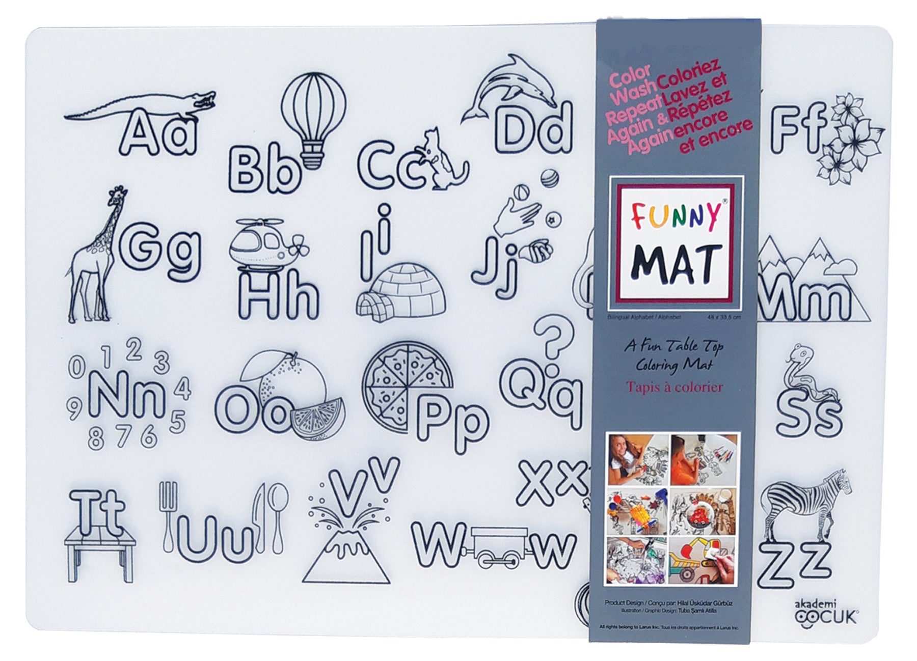 Funny Mat napperon alphabet