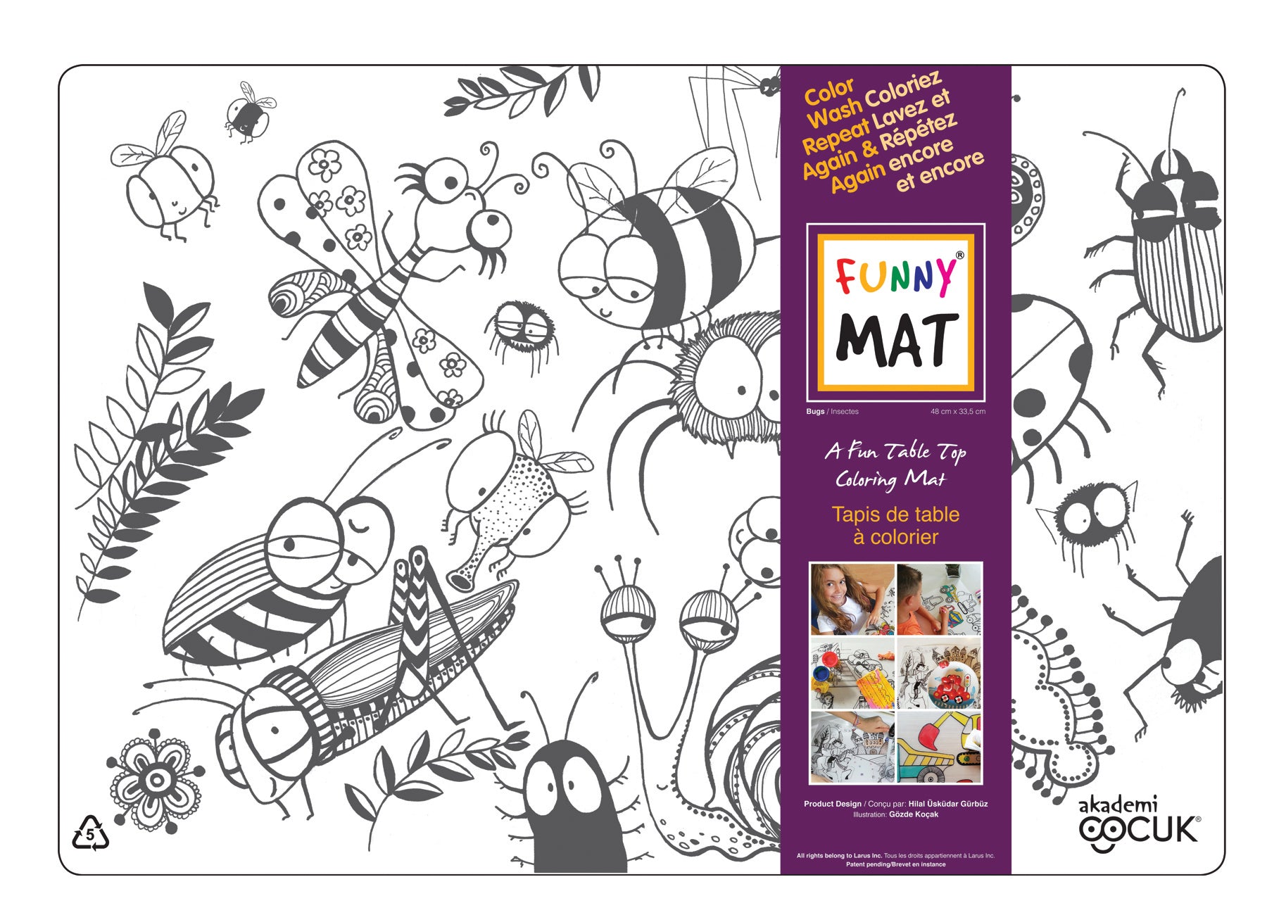 Funny Mat Napperon Insectes