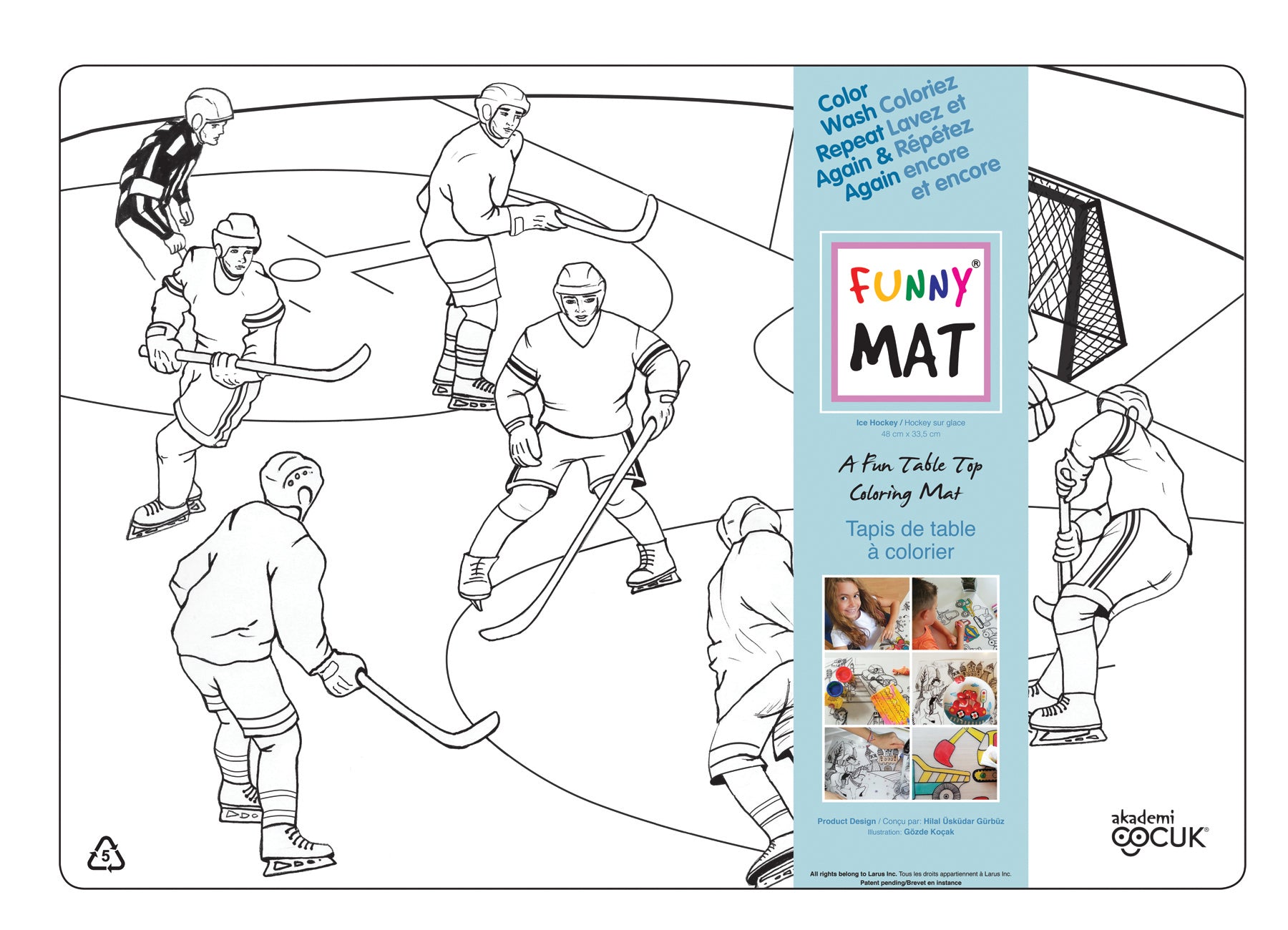 Funny Mat Napperon Hockey