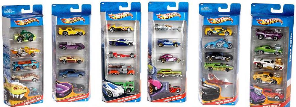 Hot Wheels - Ensemble cadeau 5 voitures