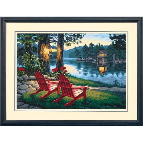 Peinture à numéros - Soirée d'Adirondack 20X14''