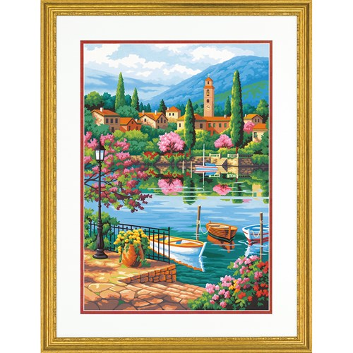 Peinture à numéros - Après-midi au lac du village